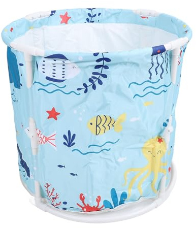 Tragbare, Faltbare Badewanne für Erwachsene, Freistehende Badewanne, Warmhaltebadewanne für Spa oder Eisbad, Eiskalte Badewanne, Badewanne für Duschkabine, Separates (BLUE)