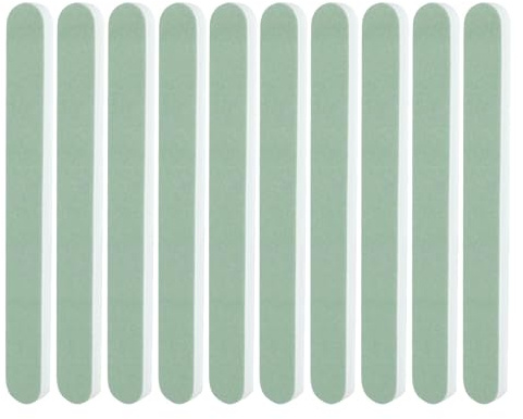 Professional 10pc Nail File Set - Natural Nail Smoother with 600 and 3000 Grit Buffers for DIY Salon Manicure