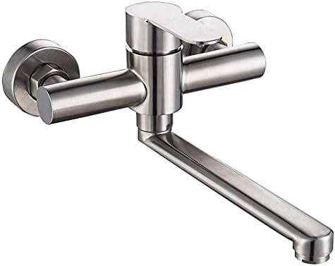 Küchenarmaturen, Wandmontierte Küchenspüle, Mischbatterie Für Küchenspüle, Gebürstet, 360° Drehbar, Küchenspüle, Einhebelmischer