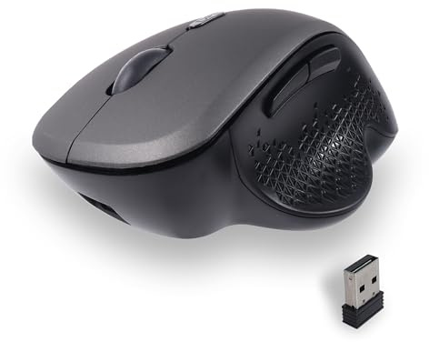 Souris Verticale Sans Fil, Bluetooth + Radio 2,4 GHz - Souris verticale Rechargeable Double Mode, Design Ergonomique, 1600 DPI 6 boutons pour Windows Android iOS, Ordinateur portable PC Tablette