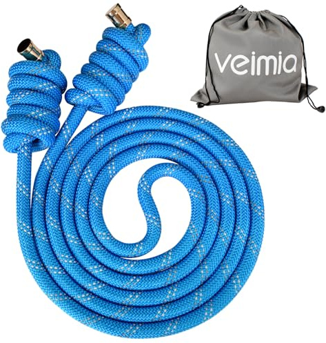 veimia Springseil für Fitness, leistungsstark, doppelt gewebtes Trainingsseil, verstellbarer Durchfluss, Springseil für Männer und Frauen, Training, Indoor Outdoor, Cardio-Übungsseil für Anfänger
