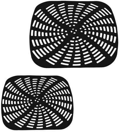 Airfryer Silicone Mat - Silikonmatte für Airfryer, Air Fryer Perforierte Silikoneinsätze | Antihaft-Luftfritteuse, perforierte Silikoneinsätze, quadratisches Silikon-Backpapier für Ninja Ag