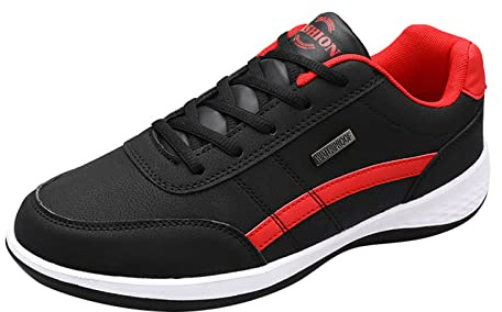 Sneaker da uomo ortopediche scarpe da ginnastica in pelle per uomo, scarpe sportive con suola morbida, antiscivolo, scarpe da fitness, leggere, leggere, basse, per il tempo libero, sportive