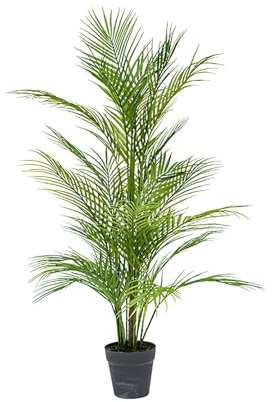 Large Artificial Areca Palm Tree, Faux Silk Potted Plant In Pot, Lifelike Faux Tropical Areca Floor Fake Plants, For Indoor Outdoor Home Office Garden Modern Decoration Housewarming Gift(100cm/39.4in)