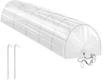 Gewächshaus-Tunnel – Gartenbeet-Gewächshaus – 2-in-1-Gartentunnel-Abdeckung – Tragbarer Hochbeet Schatten und Reihenabdeckung – Sonnenblockierendes Mini-Reihenhaus für Hinterhof, Balkon und Terrasse