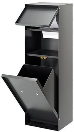 Nicho de baño de acero inoxidable, soporte empotrado para papel higiénico con almacenamiento, armario y soporte para escobilla de inodoro para ducha y espacios públicos