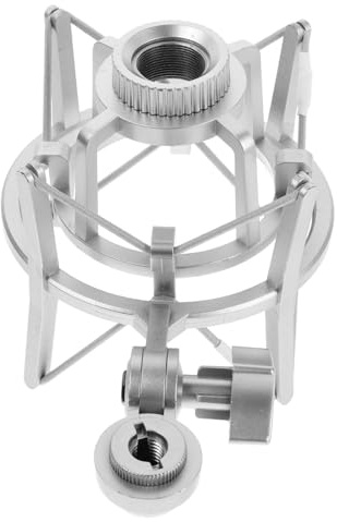 Mikinona Microfono Antivibrazione Regolabile per Microfoni Condensatori con Asta Design Shockproof per Registrazioni e Professionali Accessorio Pratico per Studio Registrazione