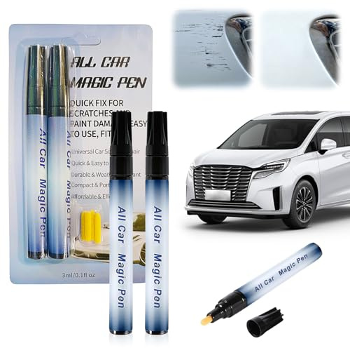Gonggi 2PCS Cars Magic Pen for Scratches, Car Scratch Remover Pens, Touch Up Paint for Vehicle Auto Scratch Repair Remover Quick Fix for Scratches and Paint Damage Waterproof and Rustproof