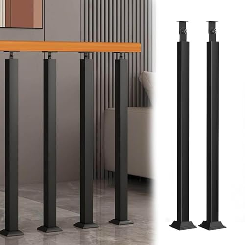 Kit ringhiera per scale, in ferro battuto, per interni, balcone, terrazza, decorazione per esterni, 100 cm, set da 2 pezzi ed elegante