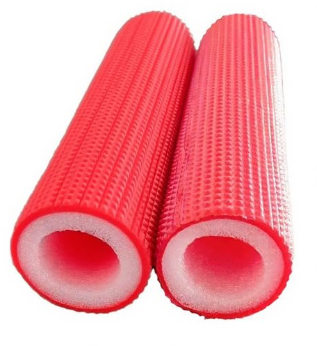 Rohrisolierung für Rohre Ø 16/20/25/32mm, Schaumstoff Isolierschlauch, Frostschutz Rohrschale für Warm- und Kaltwasserleitungen, Heizungsrohre, 7mm Dick, L 1.5m(Rot,ID 32mm)