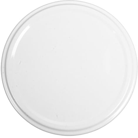 20xGlass Jar Lids Twist Off 82mm Metal Replacement Caps for Jam Honey Pickle Vegetables Fruits Plain Colors Metal Preserving Lid (White)