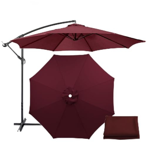 Copertura di ricambio per ombrellone da patio, impermeabile, resistente ai raggi UV, ideale per giardino, spiaggia, piscina, mercato, tavolo, protezione durevole
