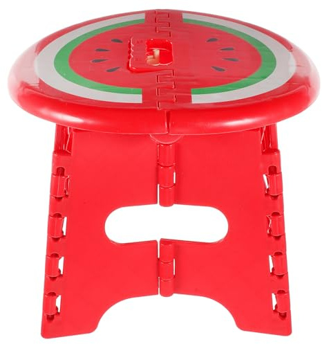 TOGEVAL Sgabello Pieghevole da Esterno in Plastica Maniglia, Sgabello Portatile Compatto per, per Pesca, Campeggio e Uso Domestico