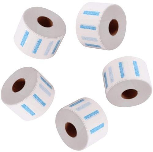Zerodeko Bandes de Cou Matériau Papier Extensible et Confortable 5 Rouleaux Blancs en Papier Jetable Protection Étanche pour Coiffure pour Salon de Coiffure
