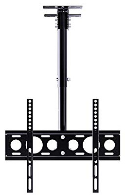 Staffa di montaggio TV a soffitto, inclinabile e girevole, supporto regolabile per televisori a schermo piatto da 26-60 pollici, VESA max 400 x 400 mm