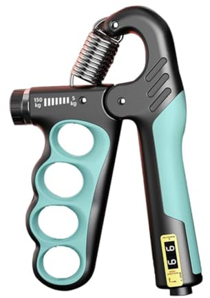 Ysyqkn Entrenador de Manos, Pinza, Dispositivo de Entrenamiento, Entrenador de Dedos de Acero Al Carbono con Ajuste de Resistencia, Azul