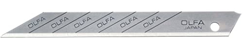 OLFA SAB-10 - Lot de 10 lames de coupe 9 mm angle de coupe 30º argent