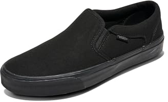 Vans Hombre Zapatillas De Lona Asher, Black/White