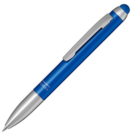 Zebra Stylus C1 Luxury Aluminum Shaft, Capacitive Type Stylus with Twist Ballpoint Pen, Blue (P-ATC1-BL)
