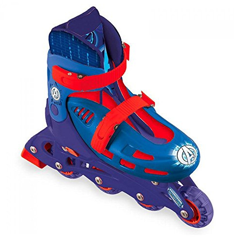 Mondo Toys - Design Avengers In Line Skates - pattini in linea regolabili - Ruote PVC - roller bambino / bambina - Size M / mis. 33/36 - 28253