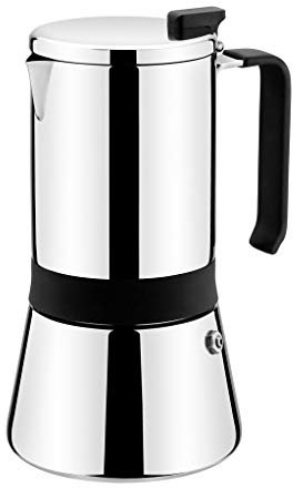 MONIX 2 Aroma-Cafetera Italiana, Acero Inoxidable, 18/10, 6 Tazas, 10 cm