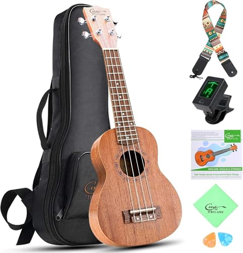 Hricane Ukelele Ukeleles Tenor 26 Pulgadas Instrumento de Caoba, Ukulele Profesional para Principiantes