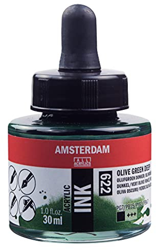 Amsterdam 17206220 Acrylfarbe, Olive GRN, Olivgrün tief, Einheitsgröße