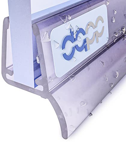 DQ-PP Duschdichtung 70cm – für 6mm - 8mm Glastür Stärke – UK26 – Wasserablaufprofil Wasserabweisprofil – Duschabdichtung Duschwand – Ersatzteile für Duschkabine – Transparent