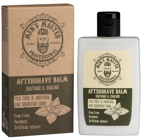 Men's Master Bálsamo Aftershave con Té Verde y Mentol | After Shave para Hombre | Producto para Después del Afeitado | Hidratante y Nutritivo | Sin Parabenos | 120 ML