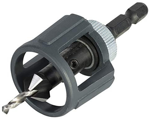 wolfcraft Vorbohrer mit Senker und Tiefenstopp I 4392000 I Vorbohren und Senken in einem Schritt