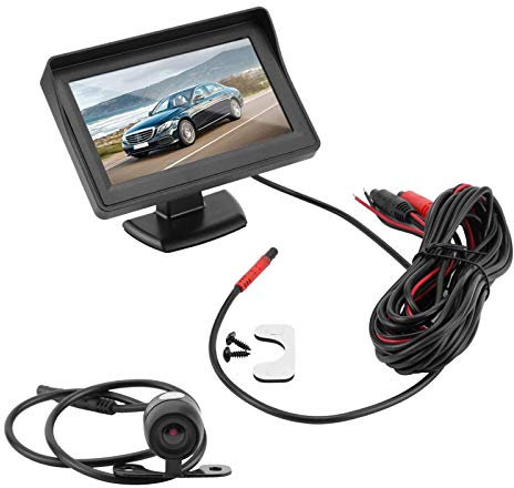 Reversing Camera, bluesees Universal 4.3 Parking Mirror Monitor Car LCD Mirror Monitor with Waterproof Night Vision Parking Reversing Camera Kit For Hatchback, SUV, Lorry, Van, MPV, Cargo Van