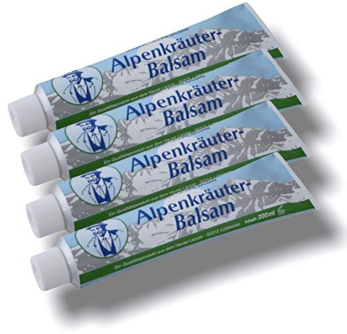 Megaprom 4X LACURE 800ml ALPENKRÄUTER Balsam, Wellness, Sport, Massage, Creme, Massage-Balsam mit Kräuter, (4X 200ml)