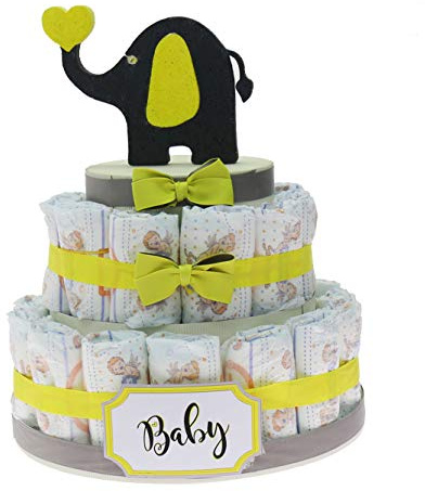 Viale Magico Regalo Originale Prima Infansia, Torta Pannolini Nascita Bimbo, Baby shawer, Regalo Economico (Torta da 30 Pannolini)