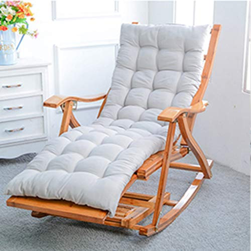 LKJHG Cuscino per Poltrona Lounge, Cuscino reclinabile Spesso, Cuscino Universale per Sedia a Dondolo, Cuscino in Cotone Cuscino per Sedia a Dondolo in bambù, Sedie Non Incluse, 100% Cotone Perlato