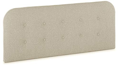 Marckonfort Saona Kopfteil in Beige gepolstert 160x60 cm, mit Schaumstoff gepolstert, geknöpfte Knöpfe, 8 cm dick, inklusive Hardware zum Aufhängen
