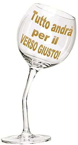 Bombo Vaso de cristal con forma de copa torcida para la jubilación, 440 ml
