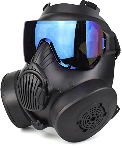 HHXT Full-face respirator M50 Head Mask Full Face Ventilative, Dedicated to Public Safety Protection, Protection With Filter Box Reusable Safety for military enthusiasts (Rainbow)