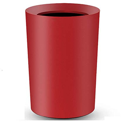 DYPASA Corbeille à Papier Corbeille Peut créatif Bureau Salle de Bain Toilette Maison Cuisine Rond Rouge Simple et Belle Poubelle Poubelle De Bureau