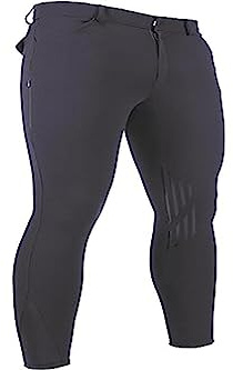 HKM James Rodillera SIL. Pantalones de Montar para Hombre Gris 52