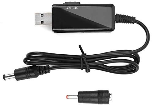 DC 5V Cable USB a 9V CC 9V Banco de energía Negro Abs Cable USB a CC Amplificador de banco de energía Router Cable 5V a 9V 12V Pantalla digital Stepup Ajustable 5521M