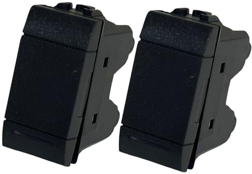 2 pezzi Prese Interruttori Deviatori, 16A 250V - Compatibile con Bticino Living Light e Living International - Adatto per Casa e Ufficio (2 Pezzi Deviatore, Nero)