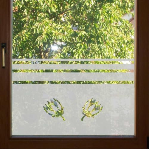Fensterfolie Aufkleber Blumen Ornament Sichtschutzfolie Dekoration Glasdekorfolie Wohnzimmer / 50cm bis 80cm hoch, Fensterfolie GDT 672