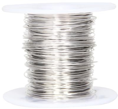 50 Meter Edelstahl Basteldraht, 24 Gauge 0.5mm Dicke Rostfreier Stahl Bildhauerei Draht, Armatur Draht für Bildhauerei, Biegsamer Metalldraht für die Herstellung von Puppen Skelett, DIY-Handwerk