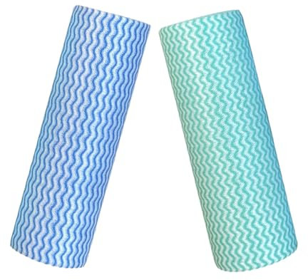 MAGICLULU 2rollos Paños Desechables De Limpieza De Cocina De Toallas Absorbentes Paños De Microfibra para Lavado De Platos y Limpieza De Superficies