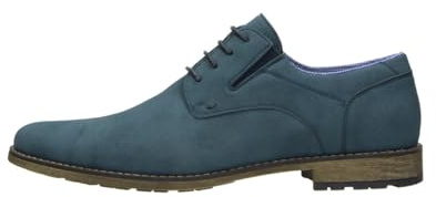Scarpa Business da Uomo Fitters Tim in PU Nubuck, Scarpe Oversize da Uomo - Scarpe Grandi da Uomo, Tim 49 EU Navy PU Nubuck