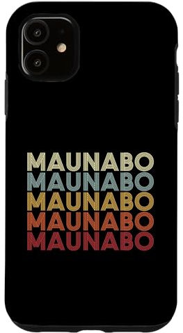 Hülle für iPhone 11 Maunabo Puerto Rico Maunabo PR Vintage Text
