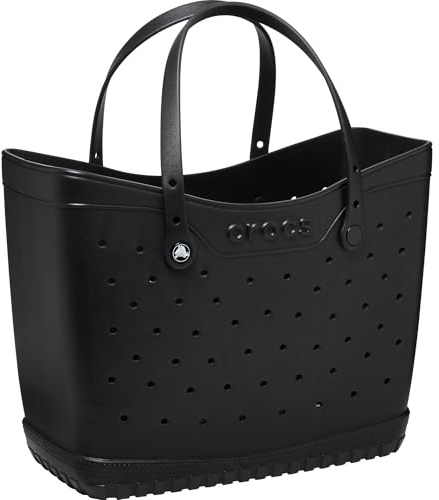 Crocs Classic Large Tote Bag | Durable | Washable | Waterproof, Black