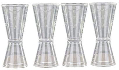 CONGARTENO 4piezas Tazas Medidoras De Vino De Onzas Para Cócteles y Fiestas Herramientas De Barra Taza Medidora De Doble Cabezal Barman Profesional