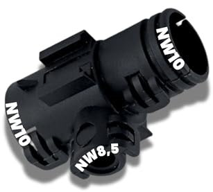 Kalitec 9806189 - Distribuidor en T (forma C NW 10-8,5-10, 10 unidades, para tubo ondulado, 3 vías, pieza en T, adaptador múltiple, reutilizable)