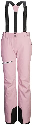 Killtec Mujer Pantalones de esquí con Tirantes Desmontables, protección de Bordes, protección contra la Nieve y ventilación en Las piernas KSW 60 WMN SKI PNTS, rosenholz, 36, 43424-000